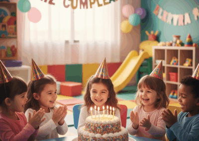 Niños celebrando el cumpleaños, servicio que da IslaPark